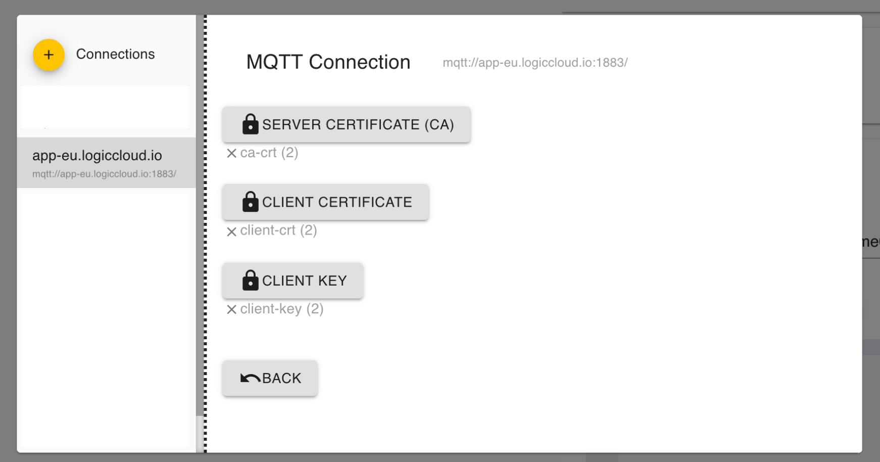 Certificados MQTT